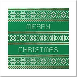 Merry Christmas Ugly Sweater Posters and Art